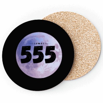 Discover Purple Moon Angel Numbers 555 Coasters