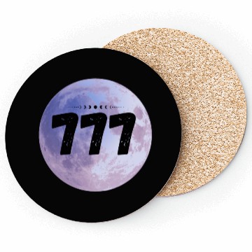 Discover Purple Moon Angel Numbers 777 Coasters
