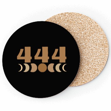Discover Moon Cycle Brown Angel Numbers 444 Coasters