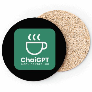 Discover ChaiGPT - Chai Tea - ChatGPT Style (White-Green) Coasters