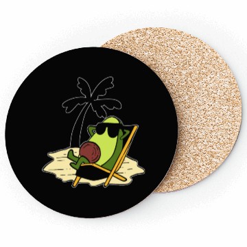 Discover Avocado Relax Chill Person Gift Coasters