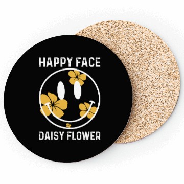 Discover Happy Face Daisy Flower Coasters