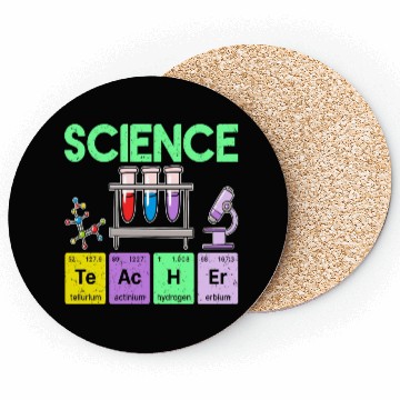 Discover Science Teacher Periodic Table Elements Chemistry Coasters