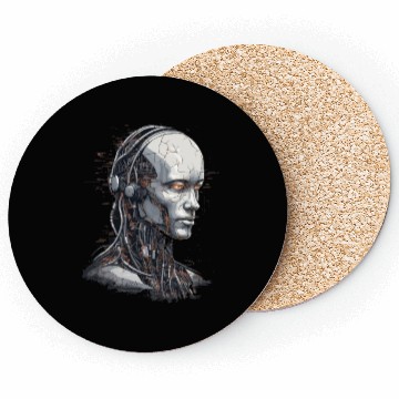 Discover Ai Robot face Coasters