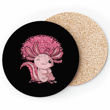 Discover Cherry Blossom Tree Amphibian Gift Sakura Axolotl Coasters