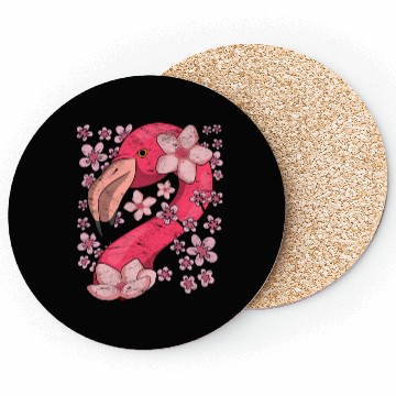 Discover Cherry Blossom Bird Gift Sakura Pink Flamingo Coasters