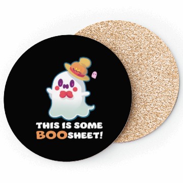 Discover This is Some Boo Sheet Funny Halloween Ghost Gift Coasters