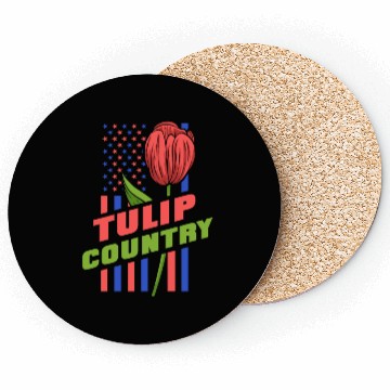 Discover Tulip Gardening Us Flag Tulips Coasters