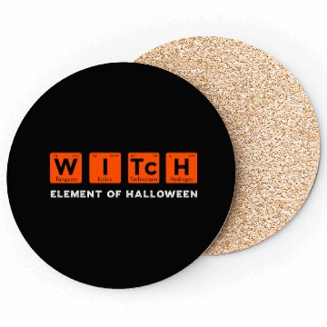Discover Periodic Table Witch Element of Halloween Coasters