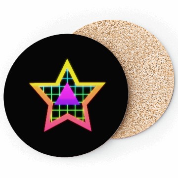 Discover Star neon vintage retro style 90s Coasters