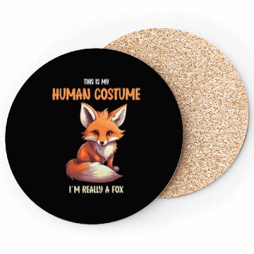Discover Cute Fox Halloween Coasters | This is My Human