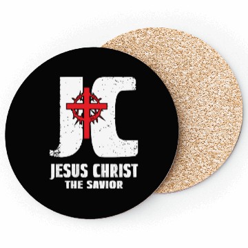 Discover JC Jesus Christ My Savior Love Jesus Christian Coasters