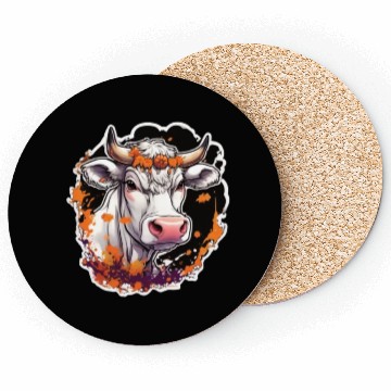Discover Kug Cow Halloween Cow Skull Cow Head Cows Coasters