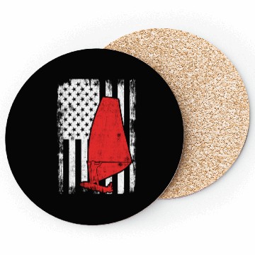 Discover Windsurfing USA Flag Coasters