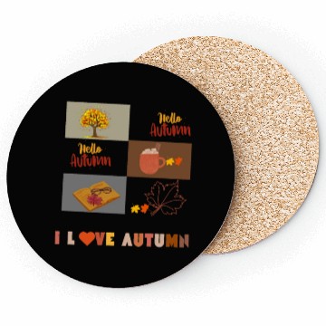 Discover I love Autumn hello autumn Coasters
