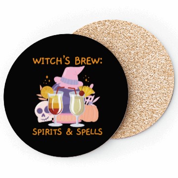 Discover Witch's Brew: Spirits & Spells Bartender Halloween Coasters