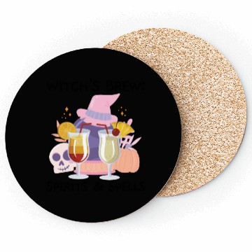Discover Witch's Brew: Spirits & Spells Bartender Halloween Coasters