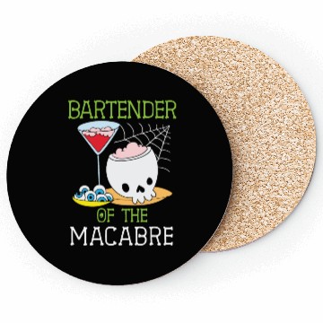 Discover Bartender of the Macabre Bartender Halloween Coasters