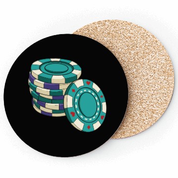 Discover Poker Chips Poker Ace Texas Hold'em Coasters
