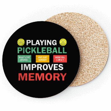 Discover Playing Pickleball improves memory Pickleball Coasters