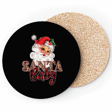 Discover vintage retro Santa ,leopard and buffalo pattern Coasters