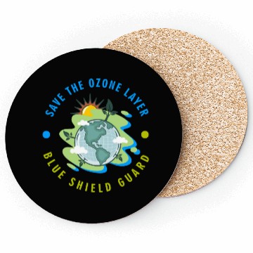 Discover SAVE THE OZONE LAYER BLUE SHIELD GUARD Coasters