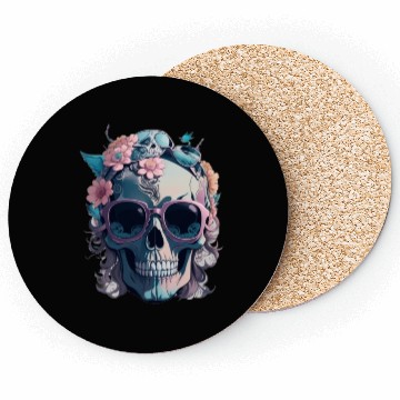 Discover Skull And Flowers Coasters