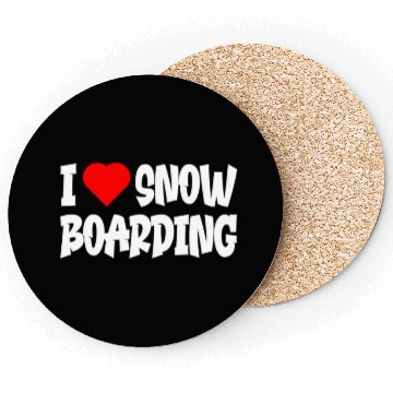 Discover I Love Snowboarding Coasters