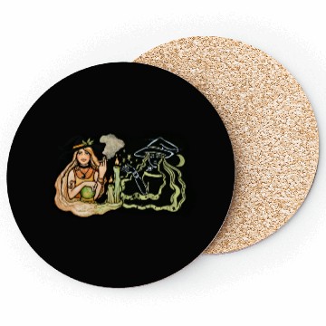 Discover Green Witch Shadow Work Coasters