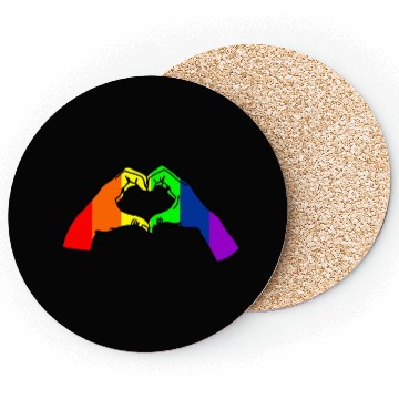 Discover Rainbow hand, hand gesture love Coasters