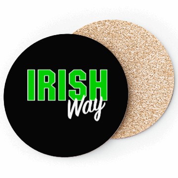 Discover Irish Way W White Stroke Coasters