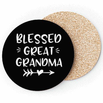 Discover Blessed Great Grandma Heart Arrow Graphics Coasters