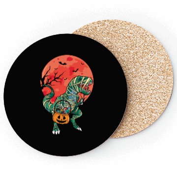 Discover Dinosaur Raptor Pumpkin Lazy Creepy Halloween Coasters