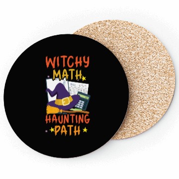 Discover Witchy Math Haunting Path Accountant Halloween Coasters