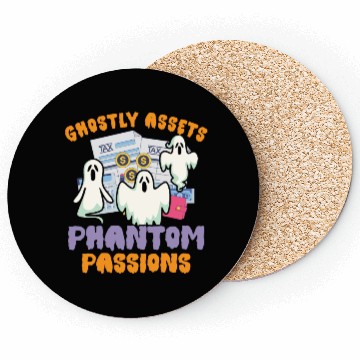 Discover Ghostly Assets Phantom Passions Scary Halloween Coasters