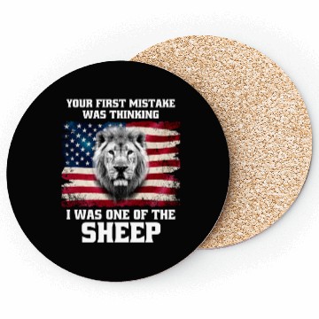 Discover American flag and lion Coasters