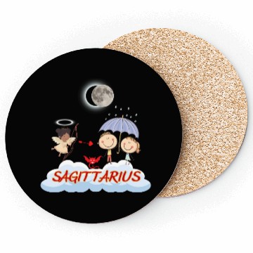 Discover Zodiac Sign Sagittarius Astrology Angel & Bow Coasters