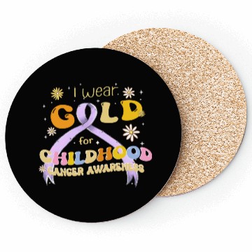 Discover I Wear Gold For Childhood Cancer Awareness Coasters