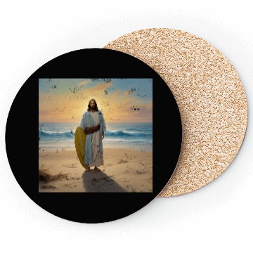 Discover Surfing Jesus Coasters