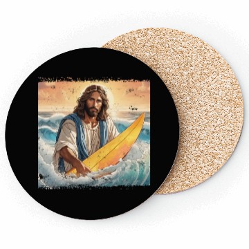 Discover Surfing Jesus Coasters