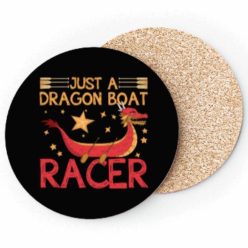 Discover Funny Dragon Boat Racer Mermaid Training Girl Coasters