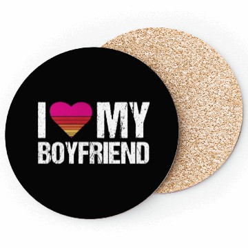 Discover I Love My Boyfriend Heart My Boyfriend Vintage Bf Coasters