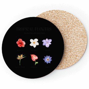 Discover Tropical Flowers, Flowers Gift Coasters