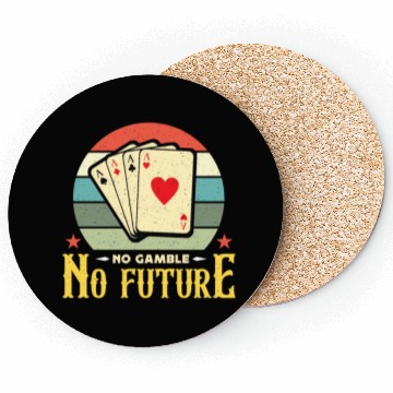 Discover Classic Blackjack No Gamble No Future Retro Dealer Coasters