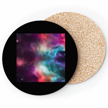 Discover Galaxy nebula abstract design Coasters