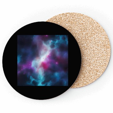 Discover Galaxy nebula abstract design Coasters