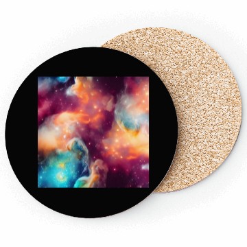 Discover Galaxy nebula abstract design Coasters