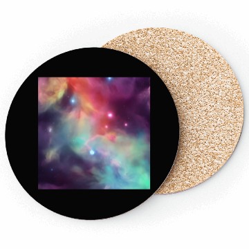 Discover Galaxy nebula abstract design Coasters