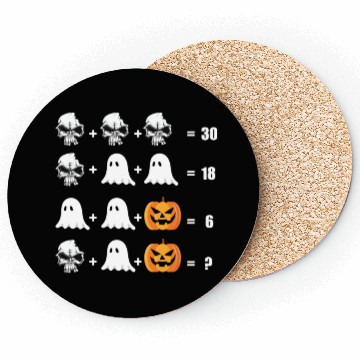 Discover Math Teacher Halloween Coasters
