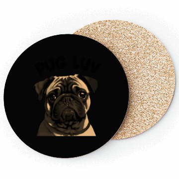 Discover Pug lovers graphic Coasters and apparel